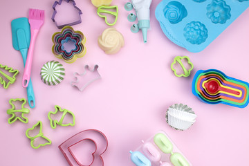 Kitchen Tools. cooking utensils for baking. various shape and size container for baking use