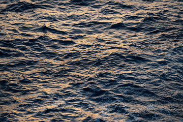 Sea in beams of sunset