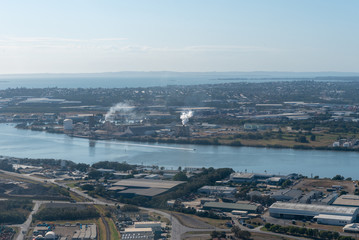 aerial view of incitec pivot fertilisers brisbane off sky line