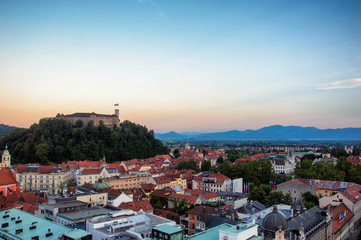 Sunset in Ljubljana