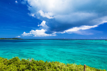 沖縄県・宮古島市 宮古島 夏の海の風景
