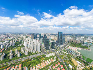Fototapeta premium city skyline in suzhou china