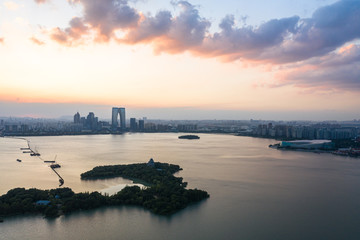 Fototapeta premium city skyline in suzhou china