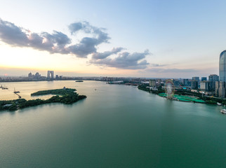 Fototapeta premium city skyline in suzhou china
