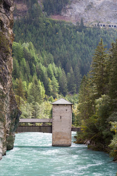 Holzbr&uuml;cke Altfinserm&uuml;nz, Nauders, &Ouml;sterreich