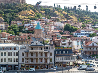 Cityscape of the Sololaki district in the old Tbilisi