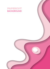 Papercut style abstract design template background