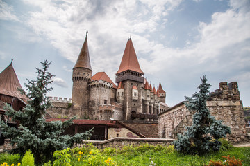 Fototapeta na wymiar Corvin Castle views in eastern Europe Romania