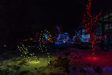 Zoo lights heralds the Christmas season, Calgary, Alberta, Canada