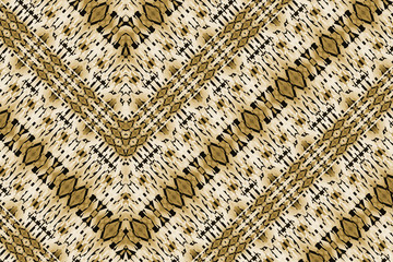 Textured African fabric, brown and white colors