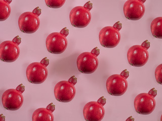 Pomegranate pattern on pink background