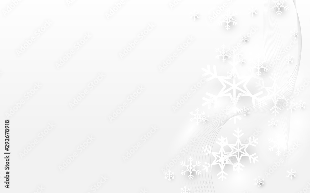 Aufkleber abstract white snowflake and sparkle light background. merry christmas and happy new year