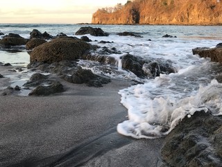 Costa Rican Beach Waves on the Shore