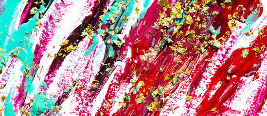 Abstract festive background made of liquid acrylic and glitter. Transparent creativity. Abstract painting. Fashionable wallpaper. Ink colors are surprisingly bright, luminous, translucent, flowing.