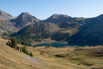 Lake Allos in Provence, France in the high mountains