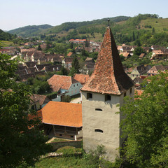 Fototapeta na wymiar Biertan village and castle - famous UNESCO heritage in Romania