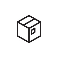 Package vector icon, box symbol. Simple, flat design for web or mobile app