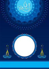 Happy Diwali festival of light in india, Vector illustration