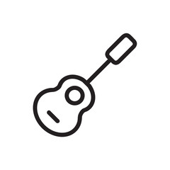 Guitar vector icon, instrument symbol. Simple, flat design for web or mobile app