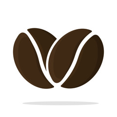 Coffee bean icon. Coffee beans arranged in a heart shape.