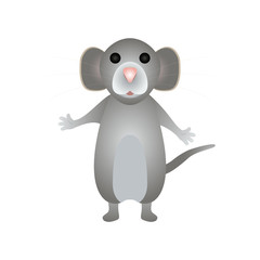 Funny rat mouse the symbol of 2020.
