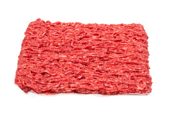 Chopped meat  isolated on white background.