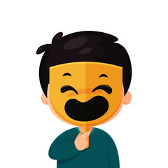 An anonymous man wearing a mask with a real face mask question mark The idea of ​​a stranger on social media