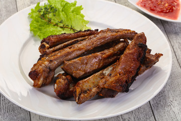 Roasted pork ribs