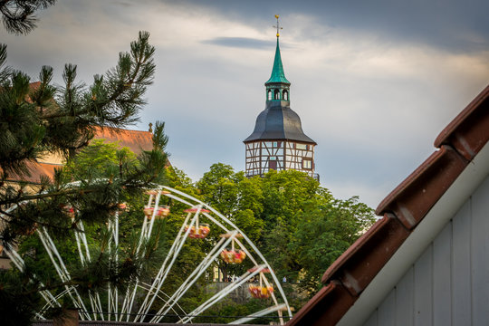 Stadtfest Backnang Stadtturm und Riesenrad in Bewegung
