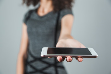 woman hand phone