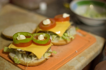 homemade hamburger
