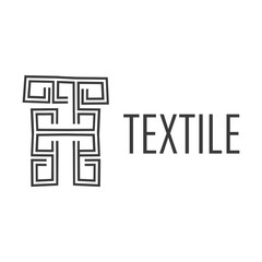 Vector logo of textile fabric and sewing
