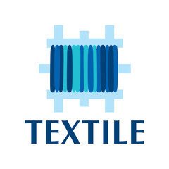 Vector logo of textile fabric and sewing