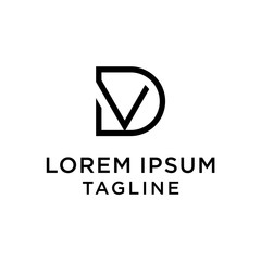initial letter logo DT, TD logo template