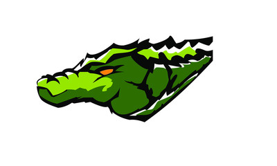 Green Crocodile Logo Ilustration