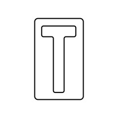 Letter T logo icon. Design element symbol