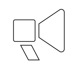 Megaphone icon. Audio message symbol