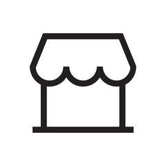 Shop vector icon, market symbol. Simple, flat design for web or mobile app