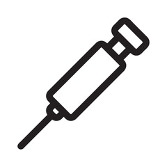 Syringe vector icon, medical symbol. Simple, flat design for web or mobile app