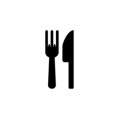 Fork and knife icon. Food restaurant symbol