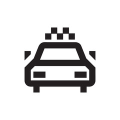 Obraz premium Taxi vector icon, transport symbol. Simple, flat design for web or mobile app