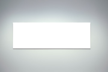 Art Gallery Museum Isolated Frame Contemporary White Wall Rectangular Clipping Path