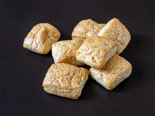 Milanese buns sprinkled with sesame seeds