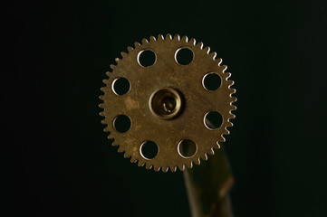 Macro Photography of small tool with black background at studio