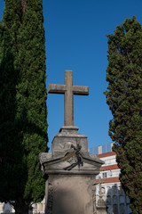Grabstein, Steinkreuz in Spanien