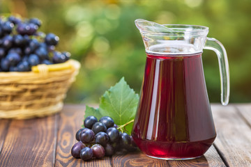 grape juice in glass jug