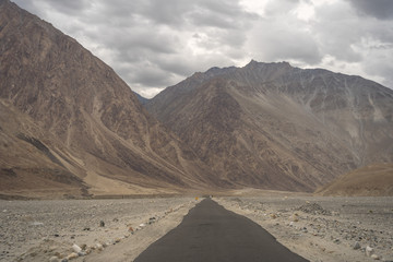 Road in mountains Himalayas Leh Ladakh
