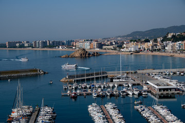Blick auf den Jachthafen in Blanes