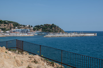 Naklejka premium Blick zum Jachthafen von Blanes