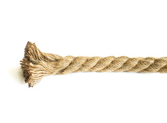 big nautical rope isolated on white